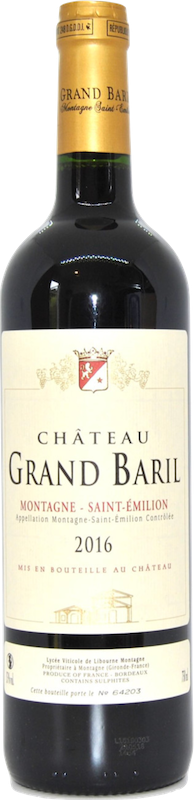 Château Grand Baril Montagne-Saint-Ãmilion 2016