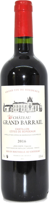Château Grand Barrail Castillon CÃ´tes de Bordeaux  2016